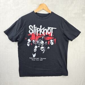 Slipknot The Subliminal Verses 2005 Tour Shirt Mens Large Black 2021 Band Tee